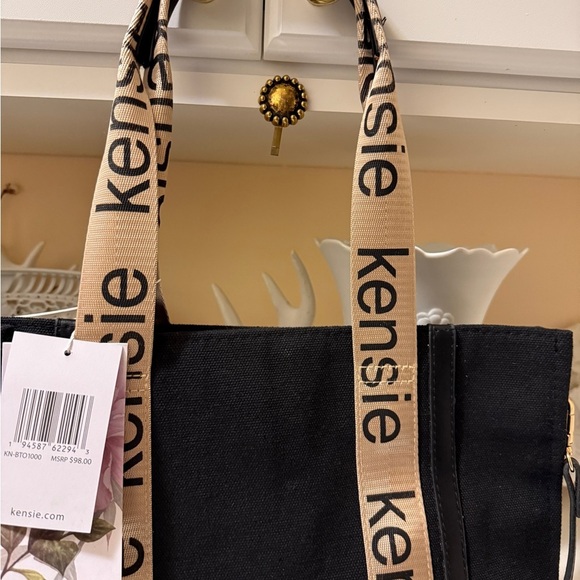 Kensie Tote Black and Cream And Copper. Large Brand New With Tags. MSRP - Picture 10 of 15